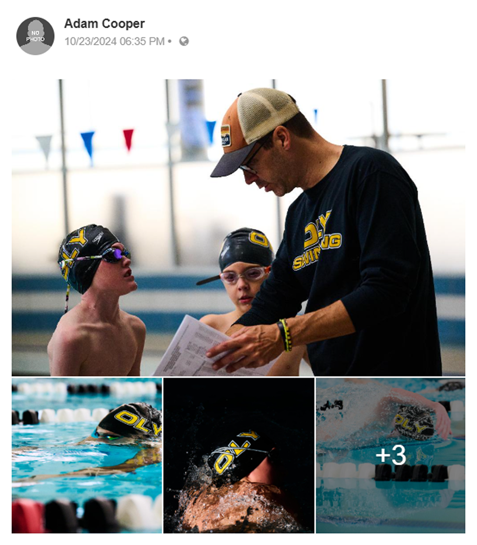 Swimmers facebook post